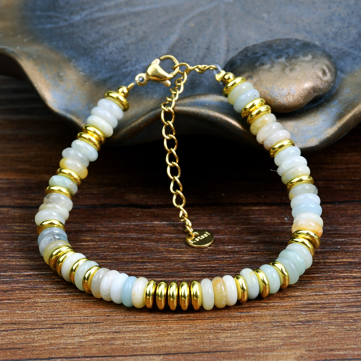 Wholesale Colorfast Agate Beaded Natural Crystal Bracelet